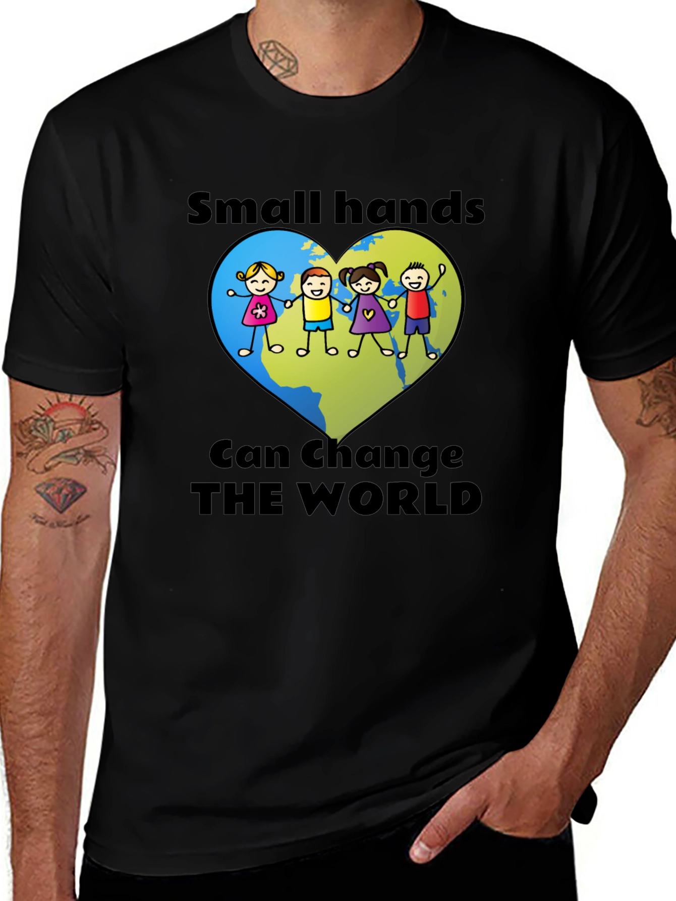 Small Hands Change the World Graphic T-Shirt