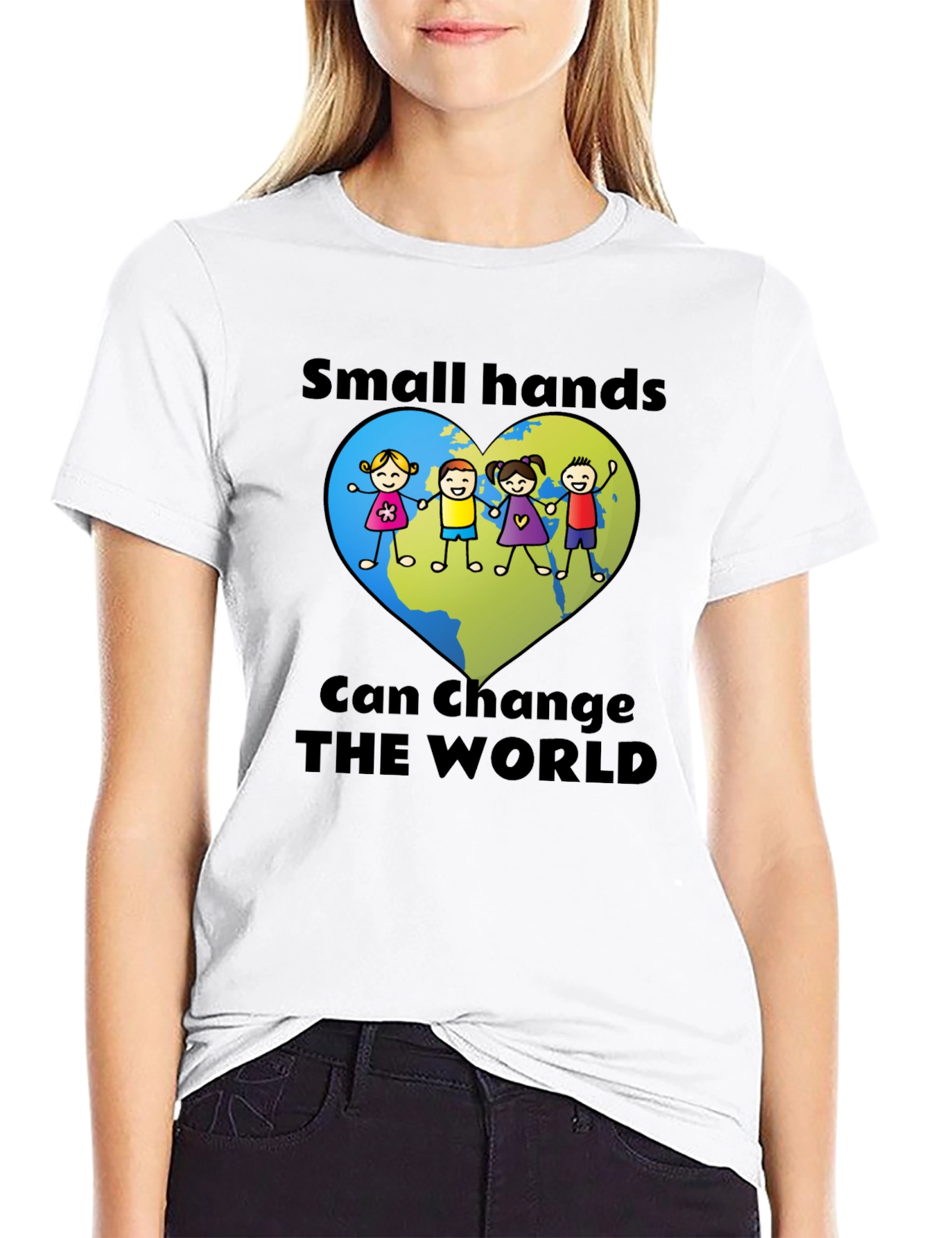 Small Hands Change the World Graphic T-Shirt