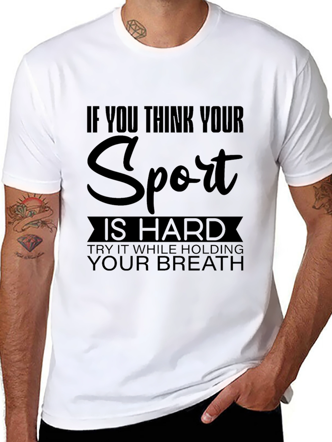 Funny Sport T-Shirt - Holding Your Breath