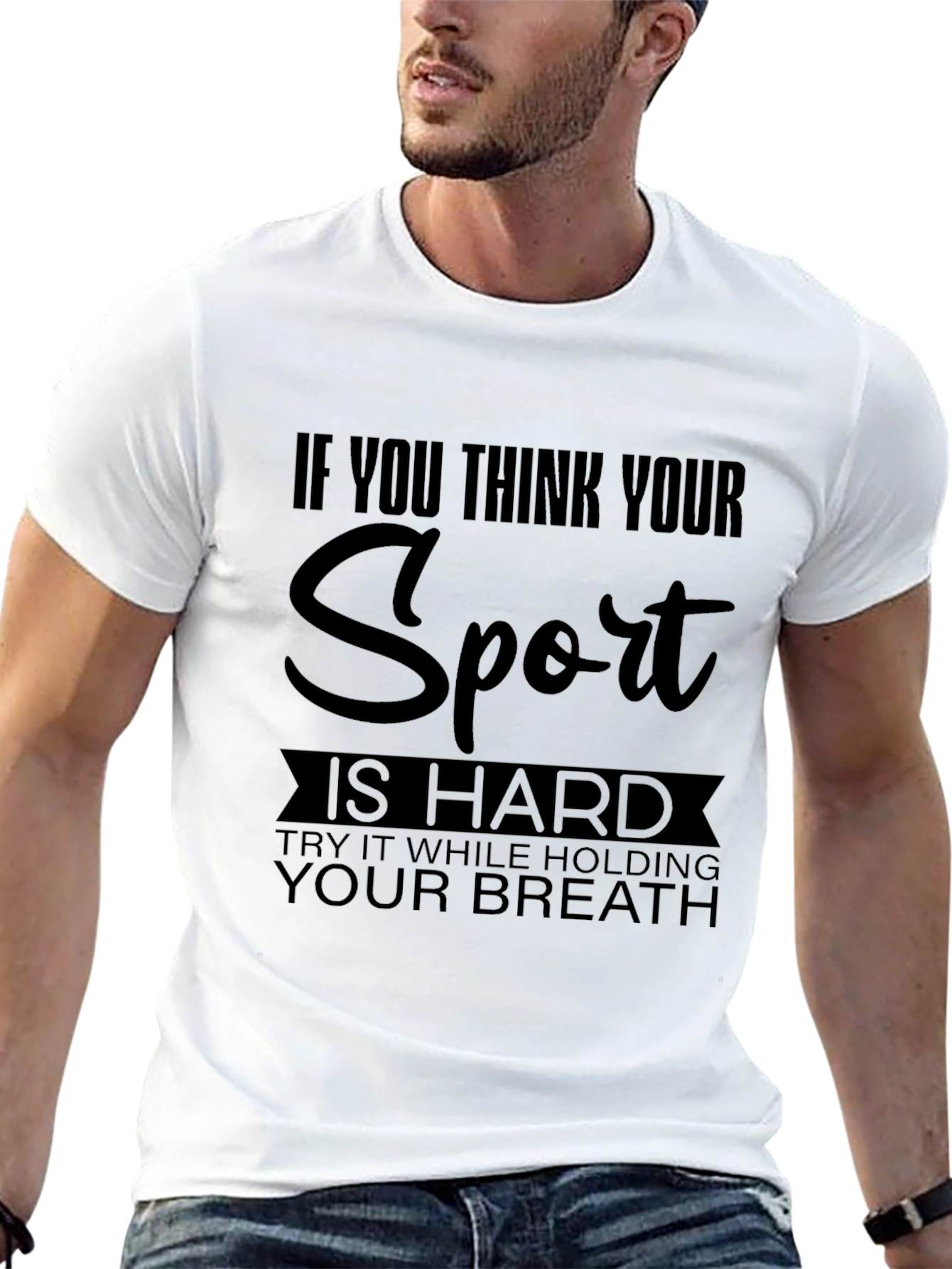 Funny Sport T-Shirt - Holding Your Breath