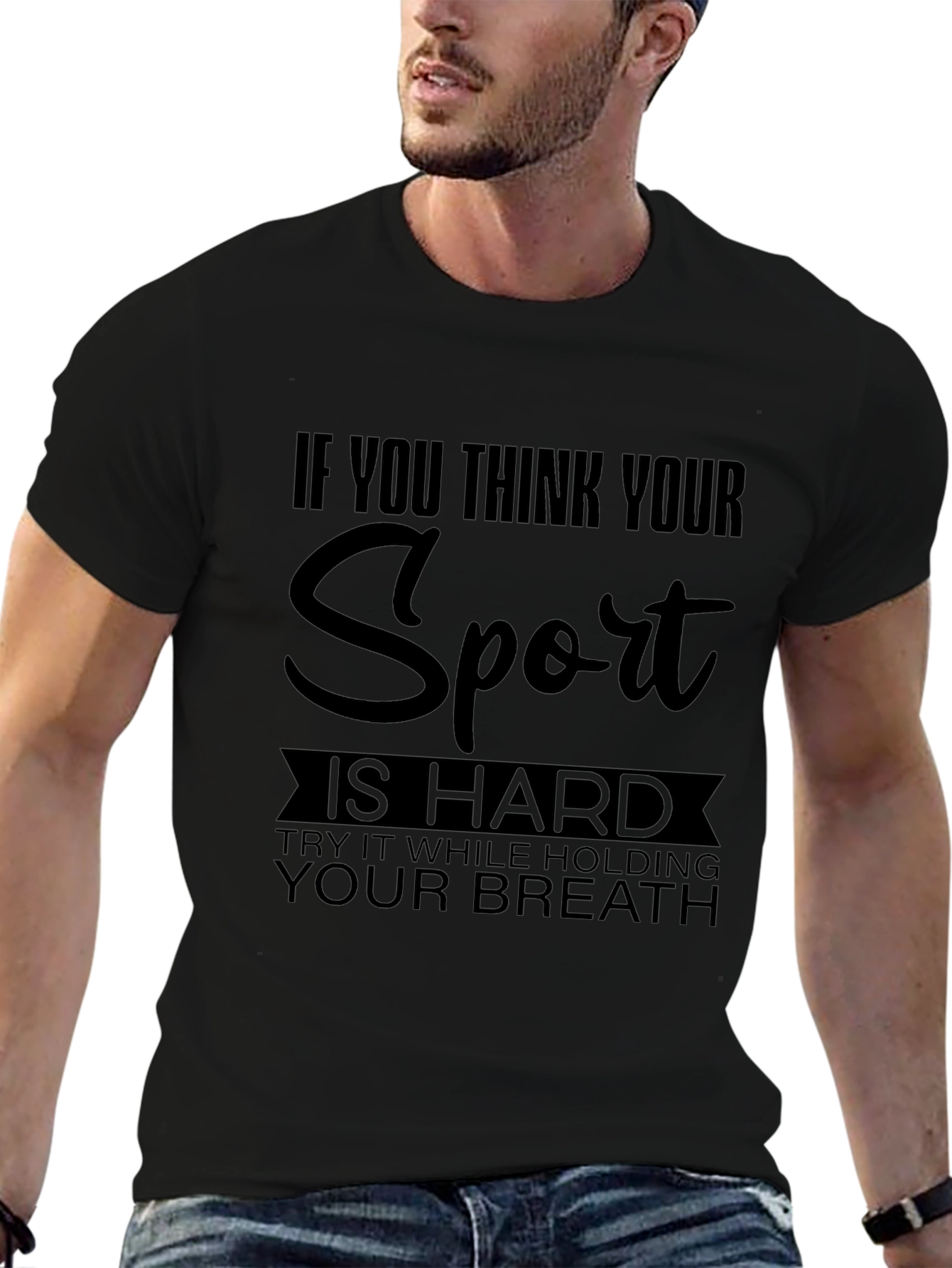 Funny Sport T-Shirt - Holding Your Breath