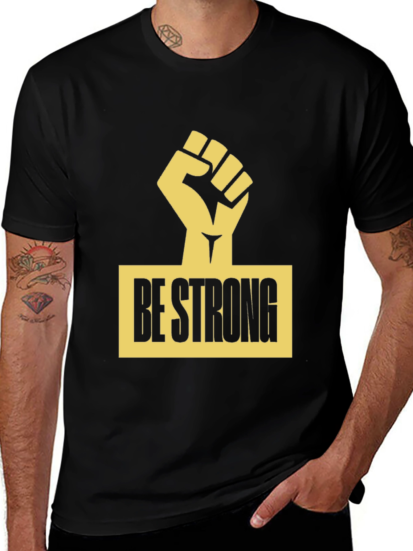 Be Strong T-Shirt - Black Graphic Tee