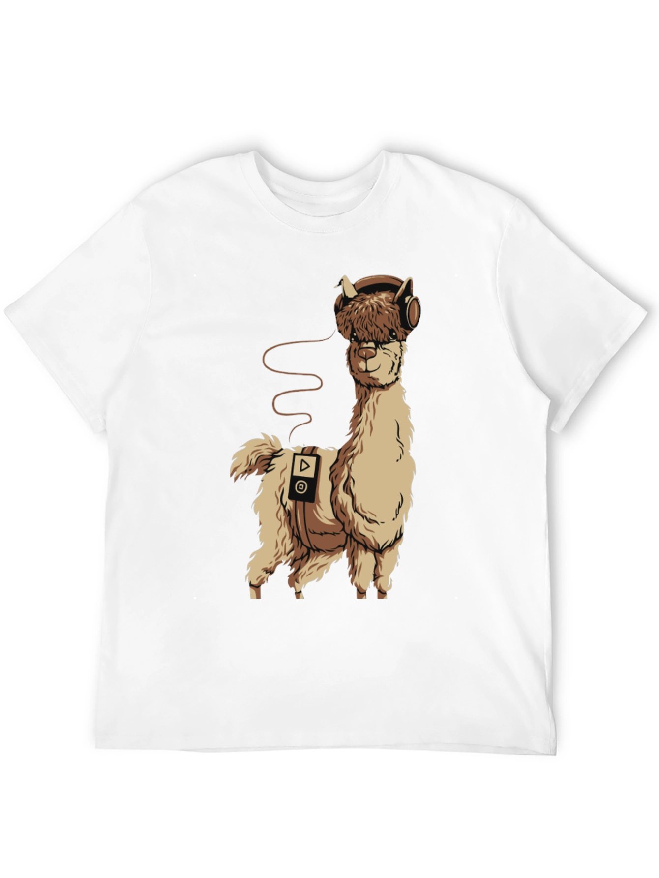 Alpaca DJ Black T-Shirt - Music Lover Tee