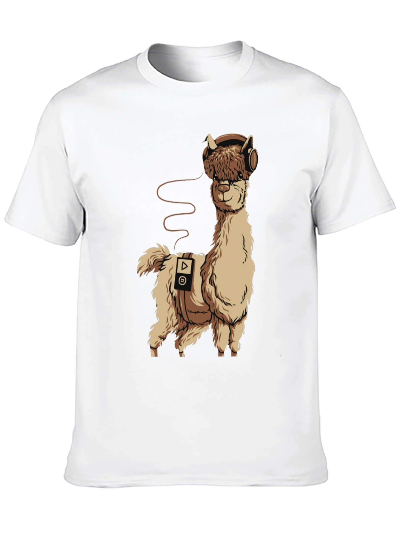 Alpaca DJ Black T-Shirt - Music Lover Tee