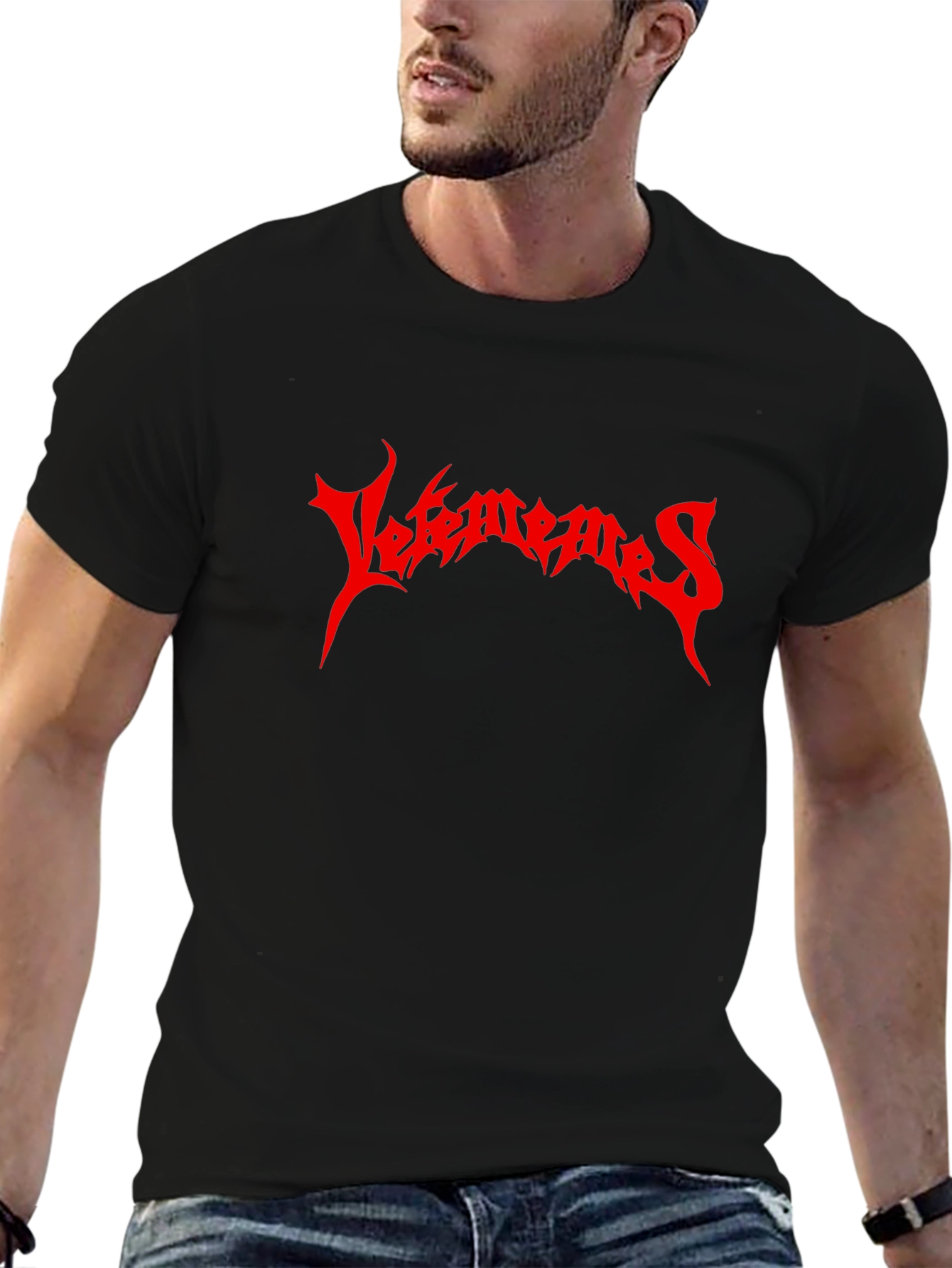 Edgy Vetememes Graphic Tee - Black Cotton T-Shirt