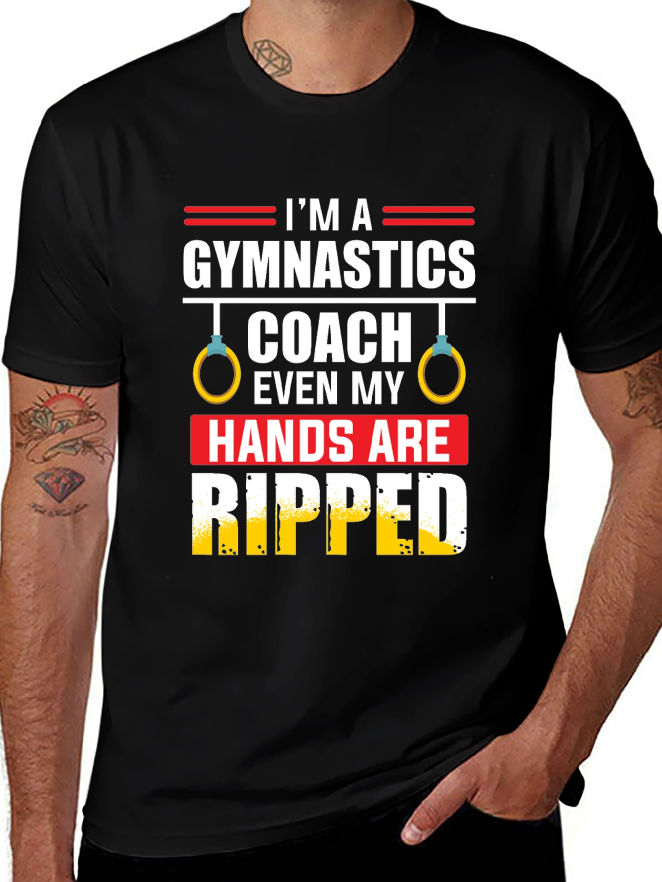 Gymnastics Coach Ripped Hands T-Shirt