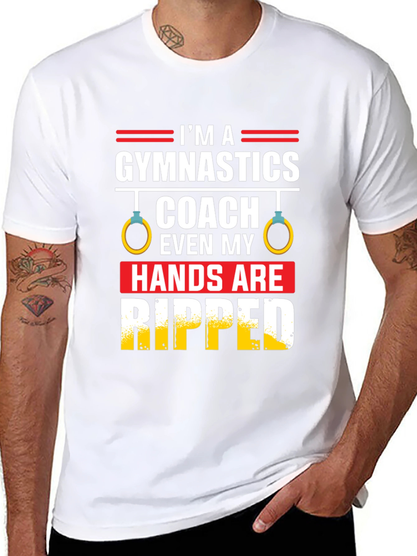 Gymnastics Coach Ripped Hands T-Shirt
