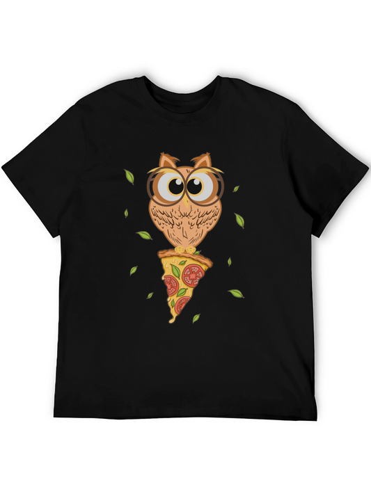 Owl Pizza Slice T-Shirt - Unique Graphic Tee
