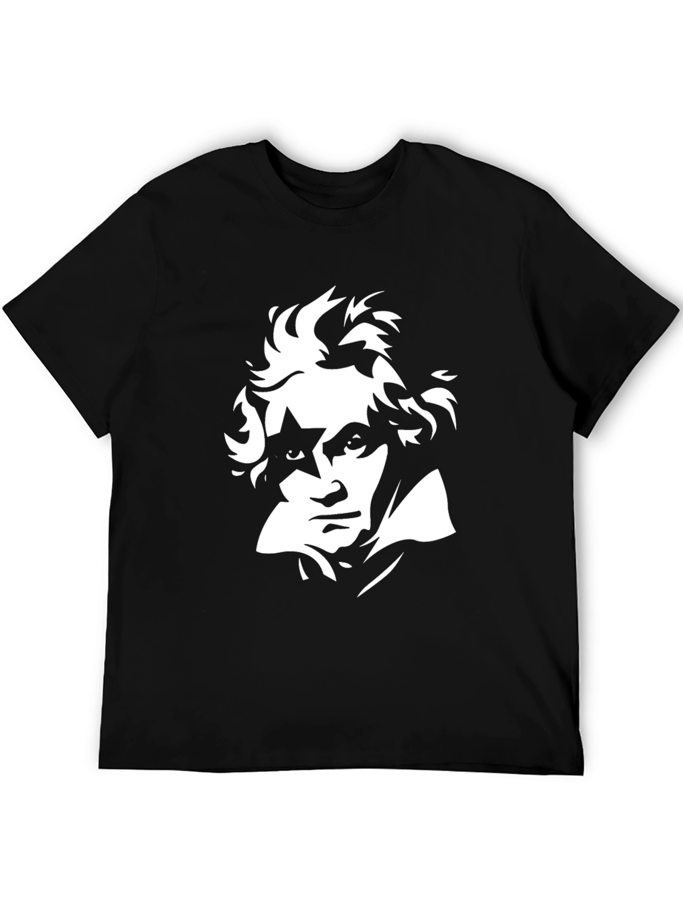 Beethoven Graphic Tee - Black Cotton Blend
