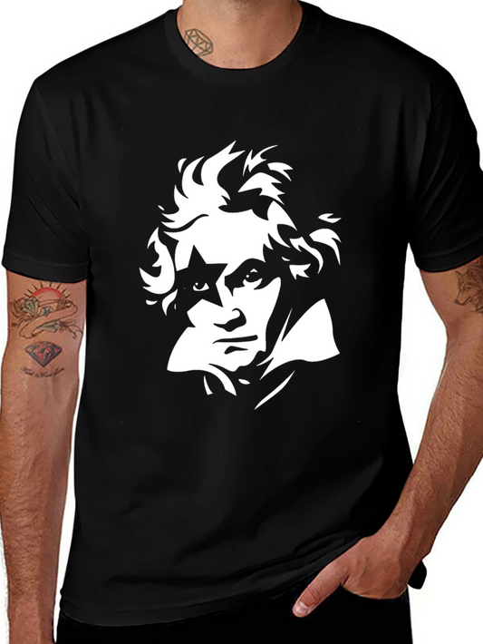 Beethoven Graphic Tee - Black Cotton Blend