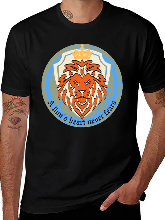 Lion Heart Graphic Tee - Never Fears