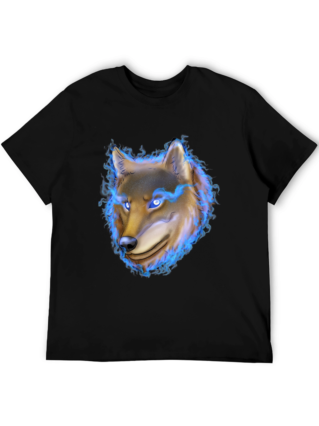 Wolf Head Graphic Tee - Mens Black T-Shirt