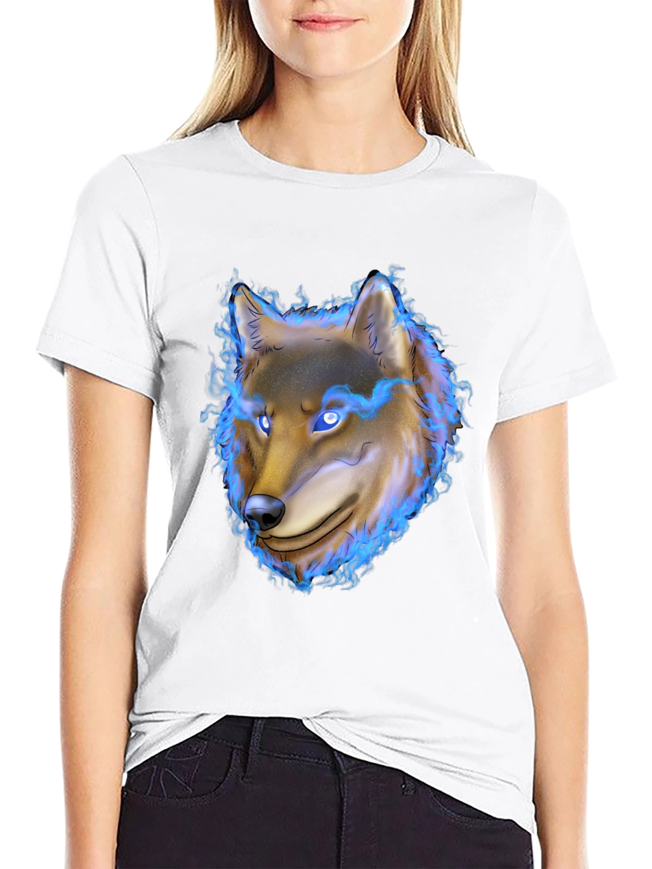 Wolf Head Graphic Tee - Mens Black T-Shirt