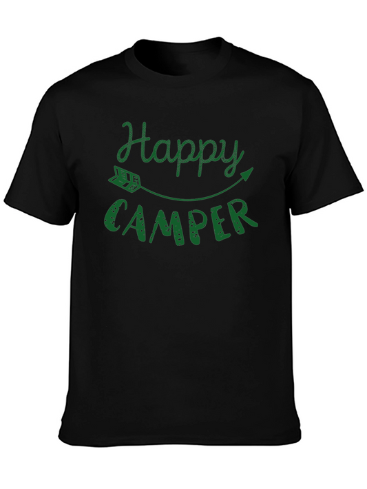 Happy Camper Graphic Tee - Outdoor Adventure Shirt