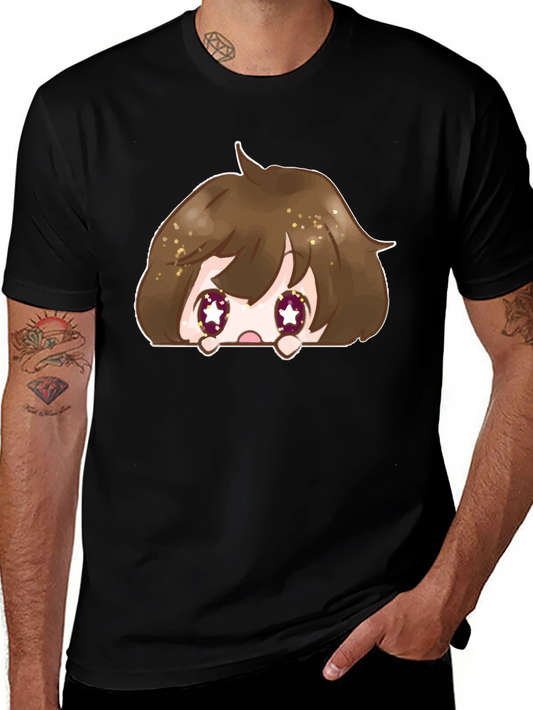 Anime Peek-a-Boo Graphic T-Shirt