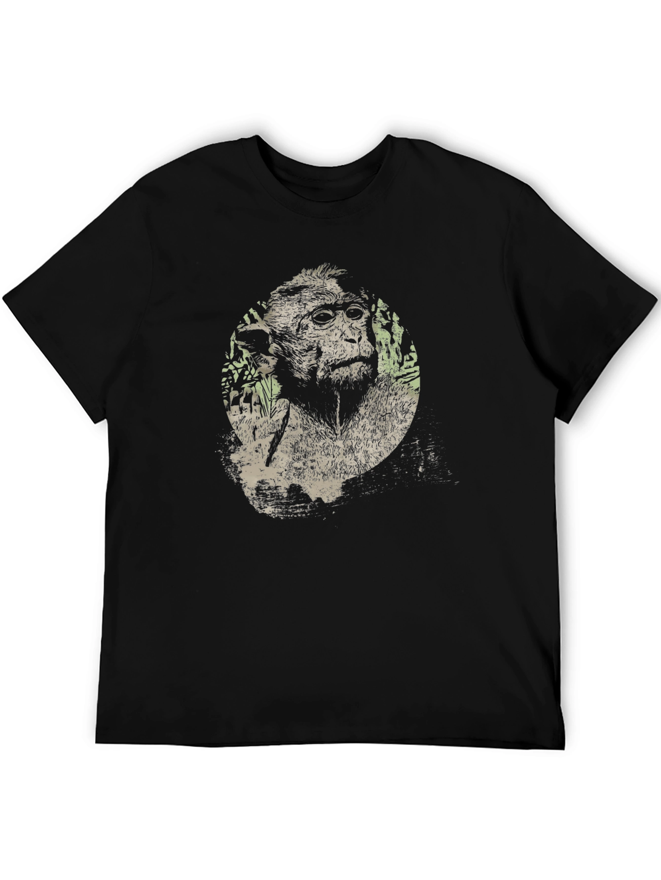 Monkey Graphic Print Crew Neck T-Shirt