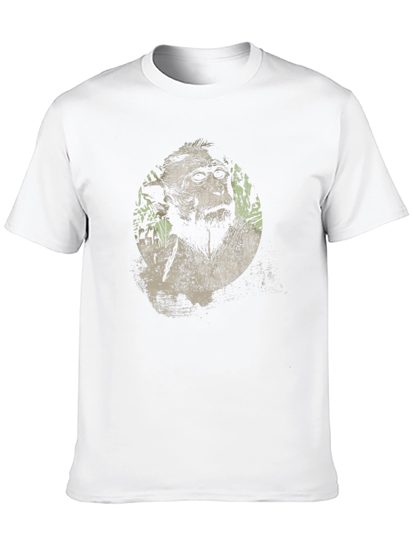 Monkey Graphic Print Crew Neck T-Shirt