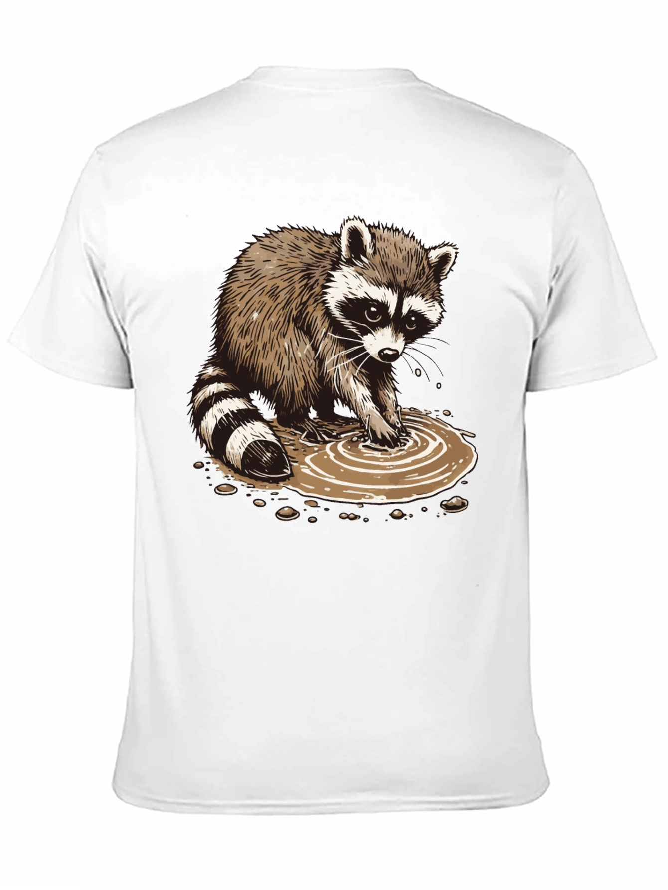 Raccoon Puddle Graphic Tee - Soft Cotton Blend
