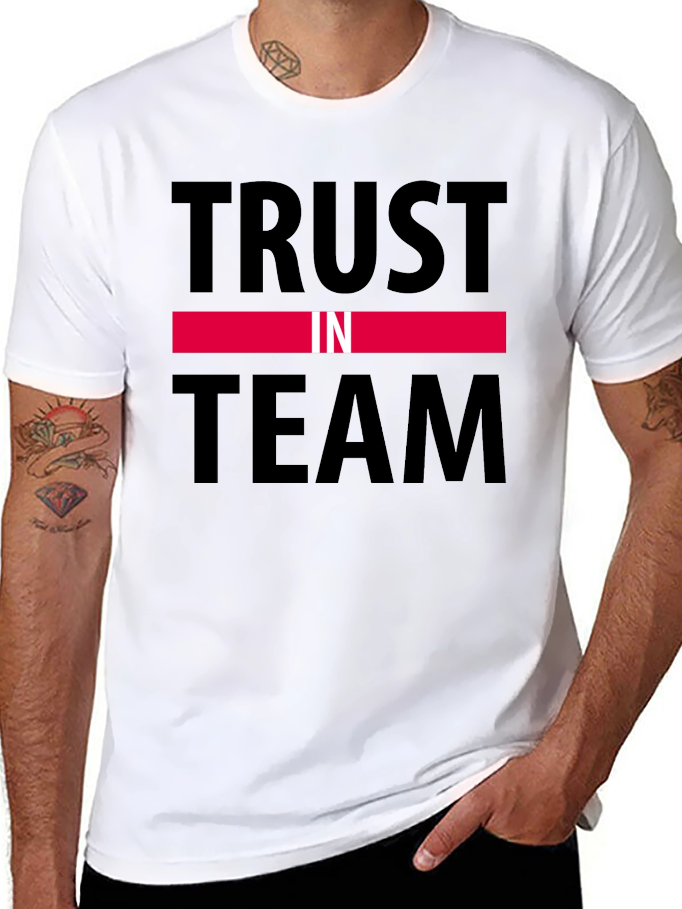 Trust in Team Black Graphic T-Shirt