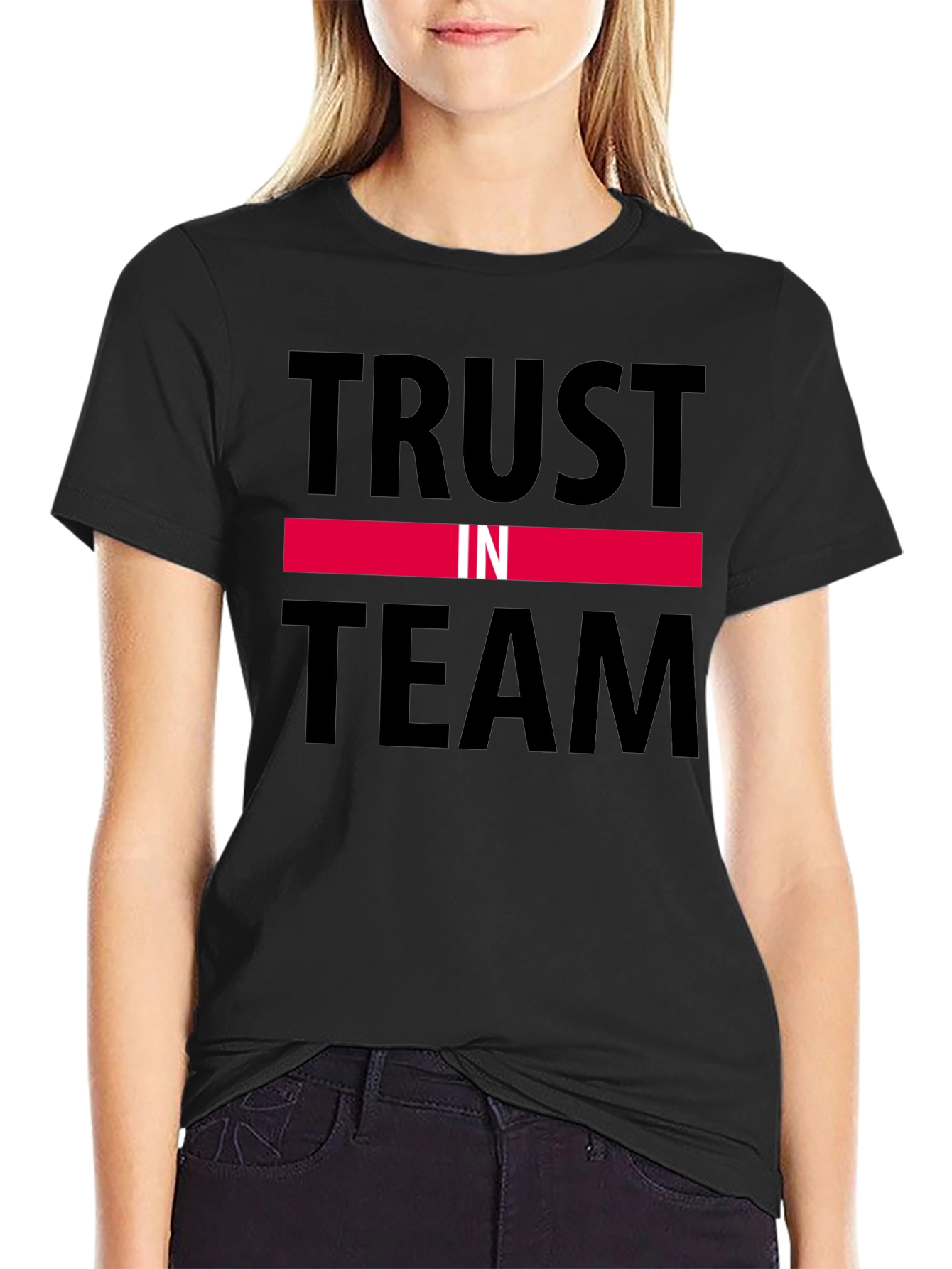 Trust in Team Black Graphic T-Shirt