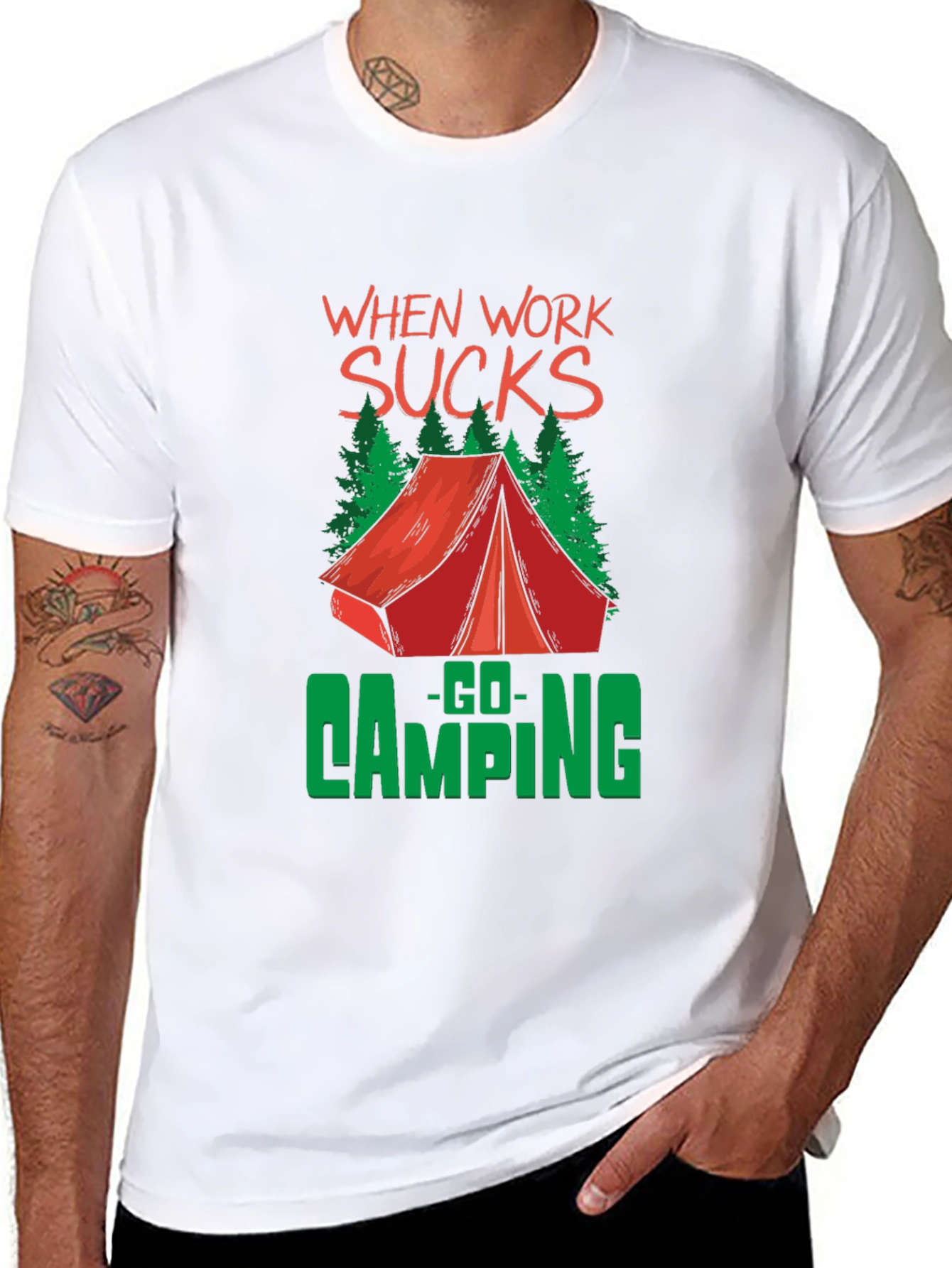 When Work Sucks Go Camping Graphic Tee
