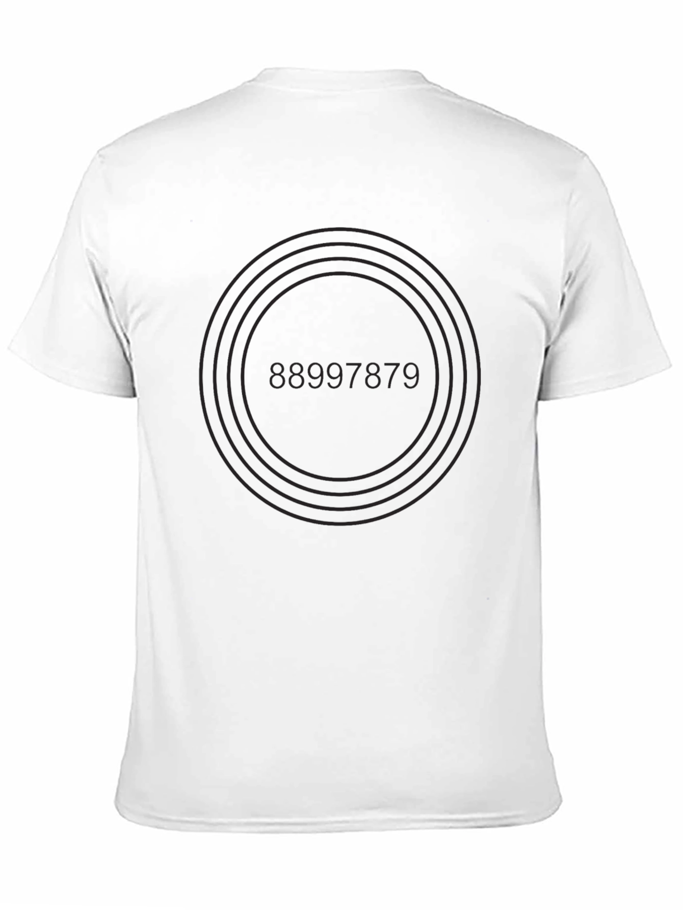 Simple Black Graphic Tee with Number Design