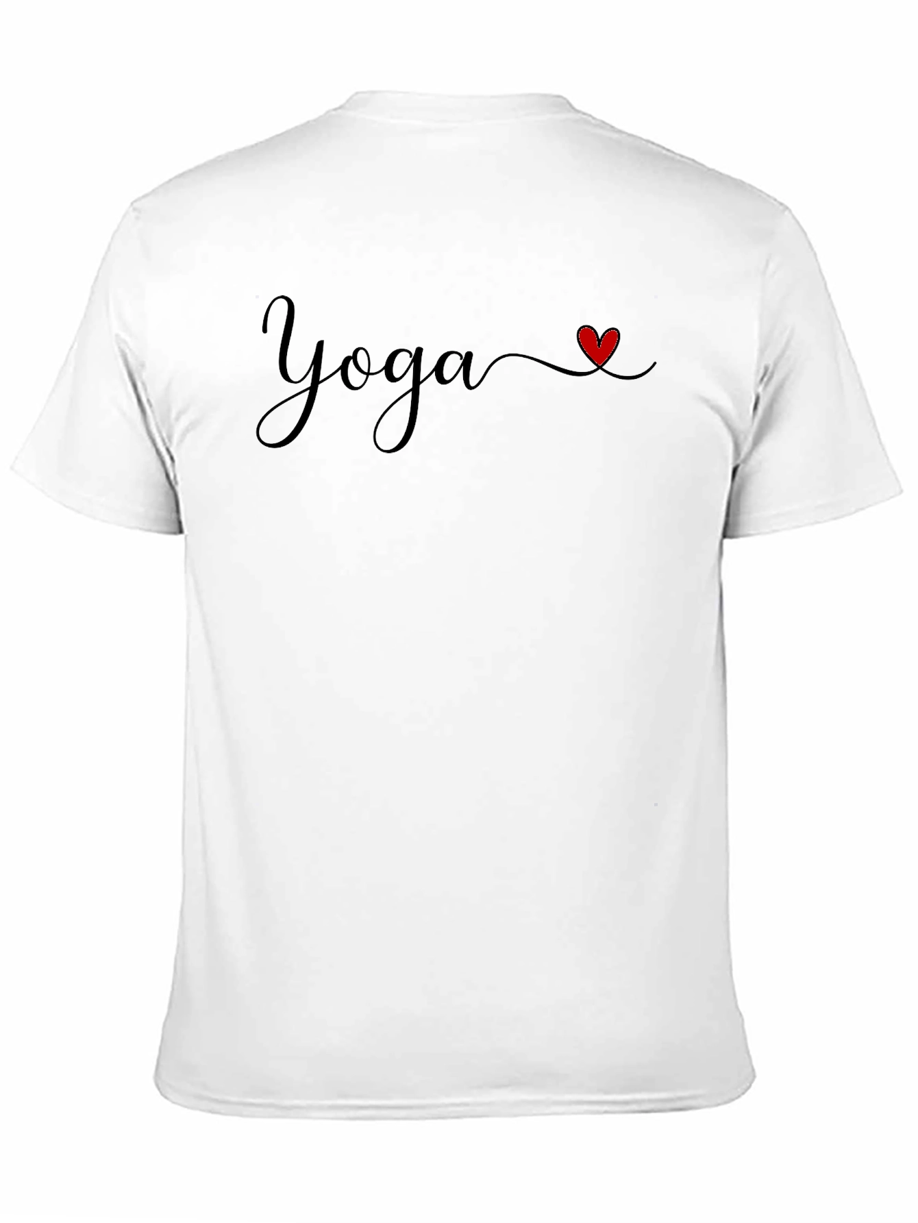 Yoga Heart Graphic Black T-Shirt