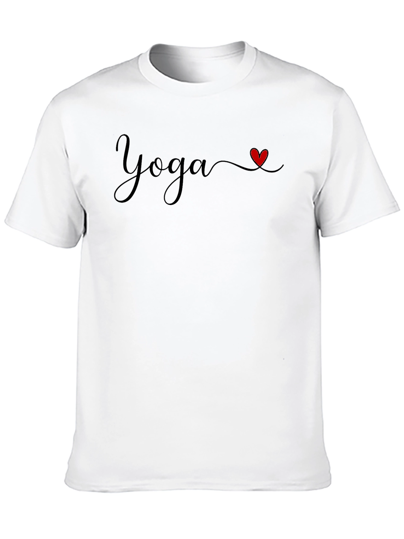 Yoga Heart Graphic Black T-Shirt