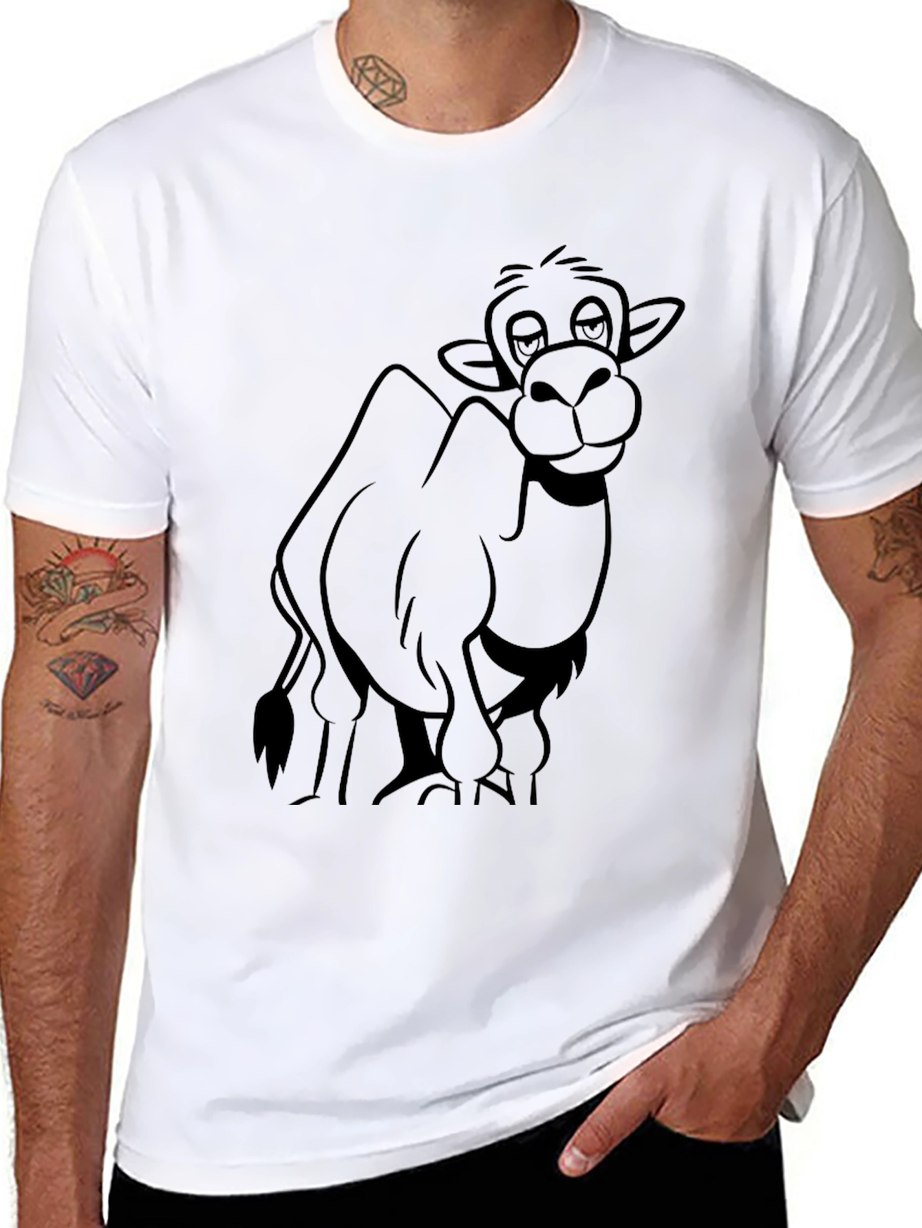 Funny Camel Graphic Tee - Soft Cotton T-Shirt
