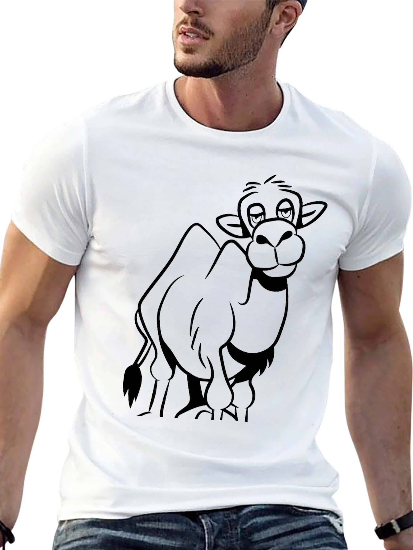Funny Camel Graphic Tee - Soft Cotton T-Shirt