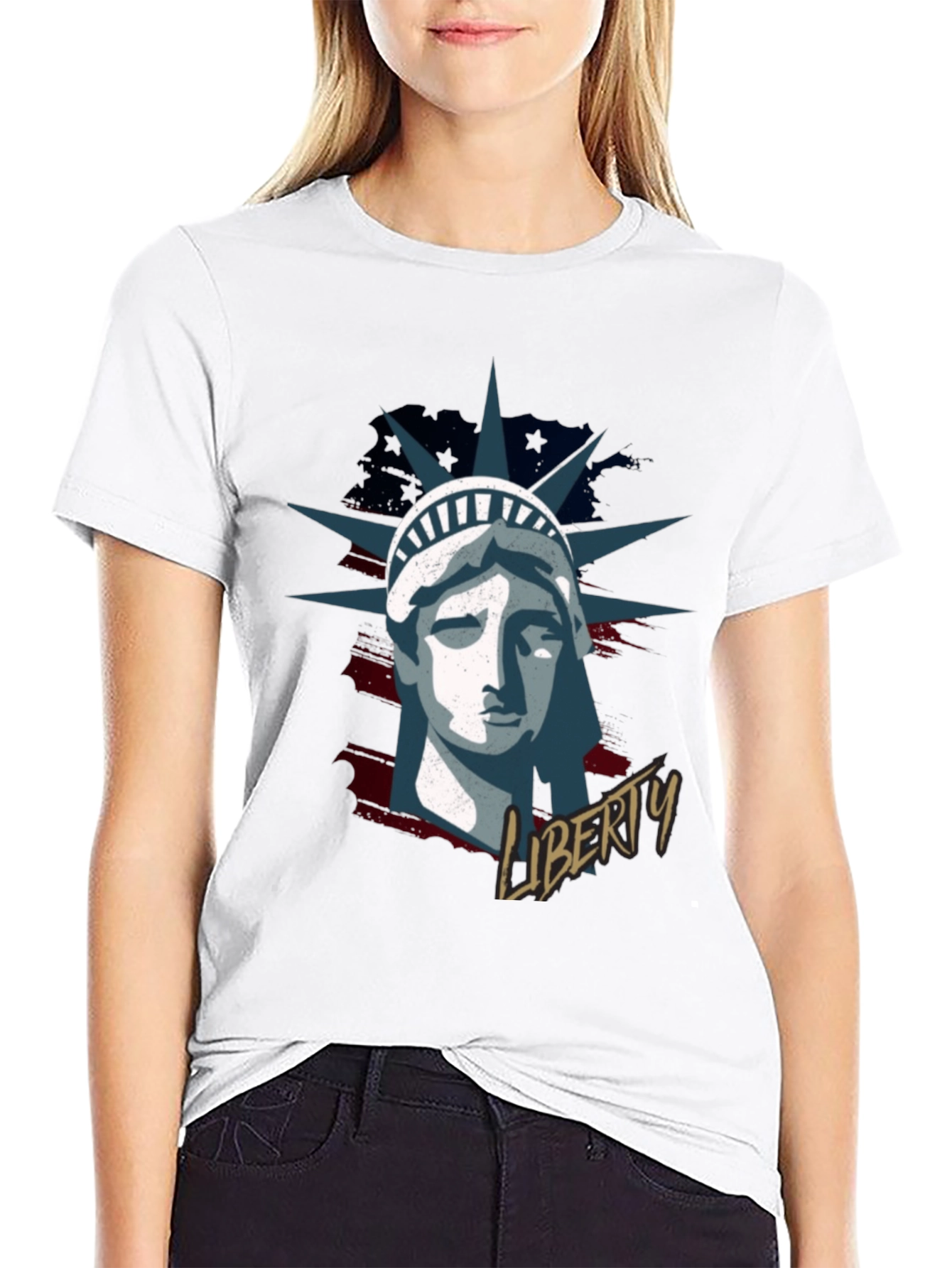 Statue of Liberty Graphic Print Tee