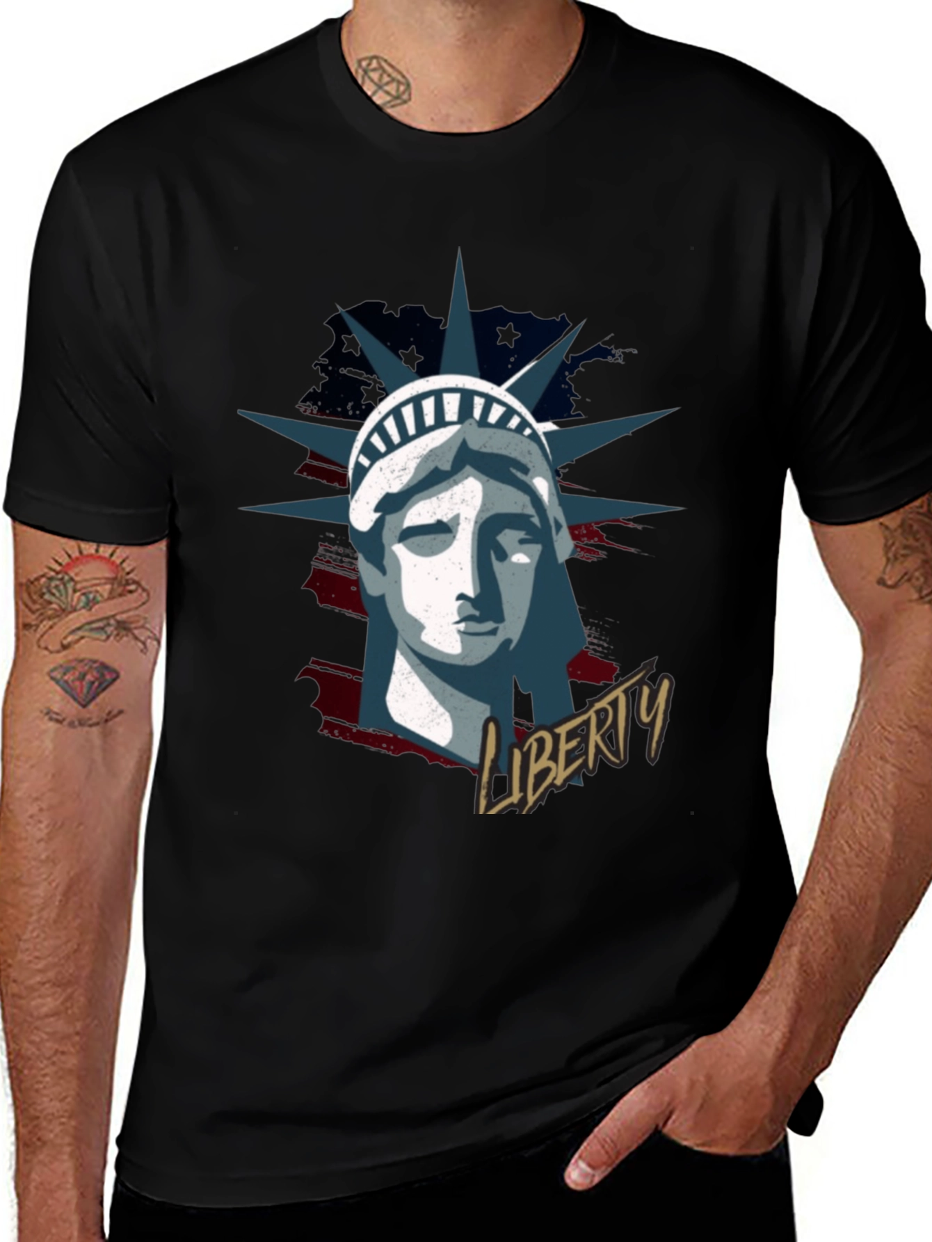 Statue of Liberty Graphic Print Tee