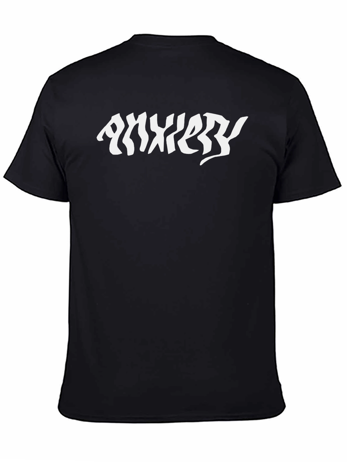 Anxiety Graphic Tee - Stylish Black Cotton T-Shirt