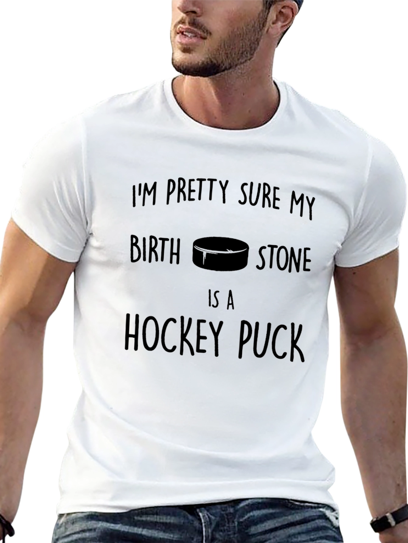 Hockey Puck Birthstone Graphic Tee
