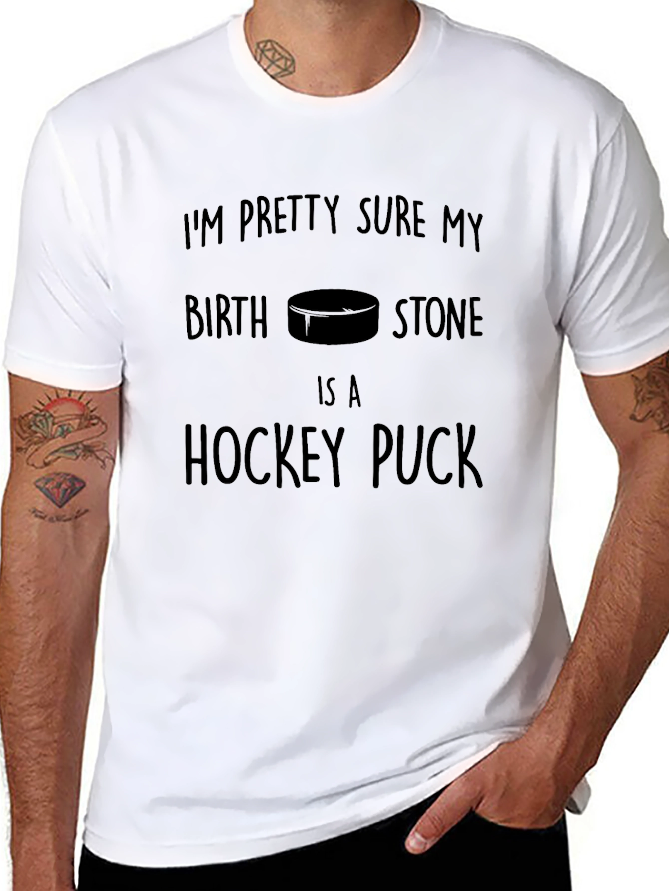 Hockey Puck Birthstone Graphic Tee