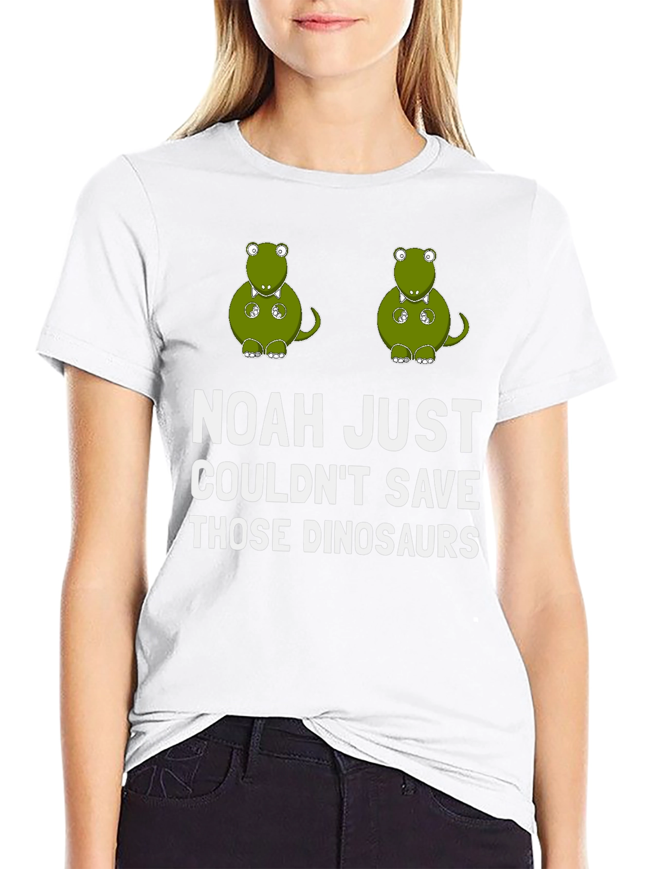 Funny Dinosaur T-Shirt - Noahs Ark Humor Tee