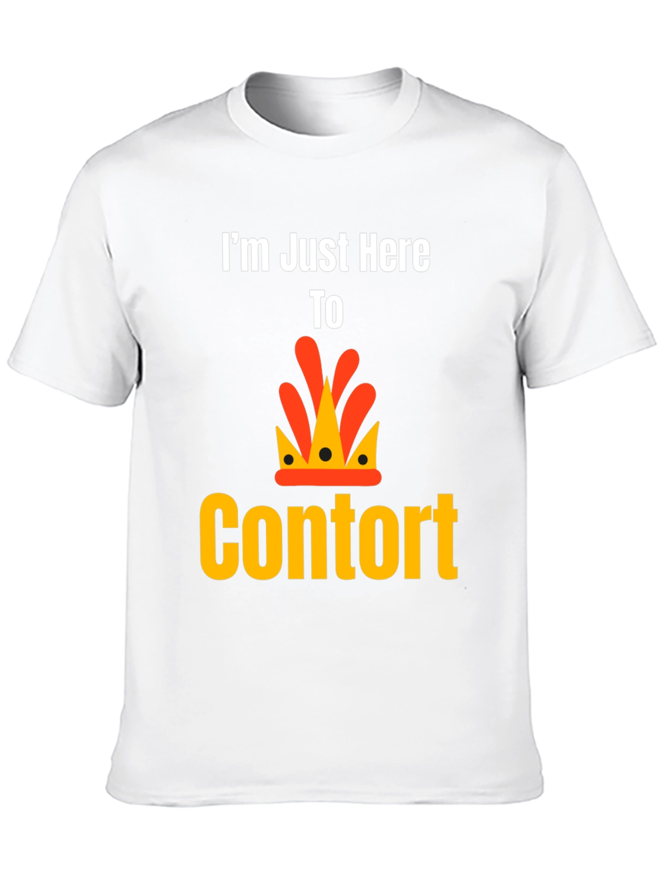 Im Just Here To Contort Black T-Shirt