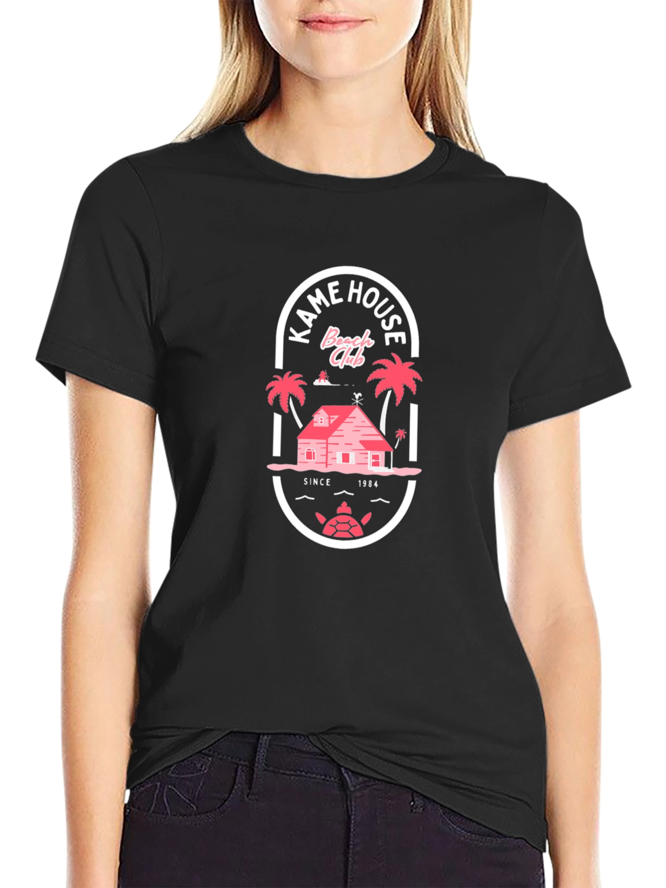 Kame House Beach Club Black T-Shirt