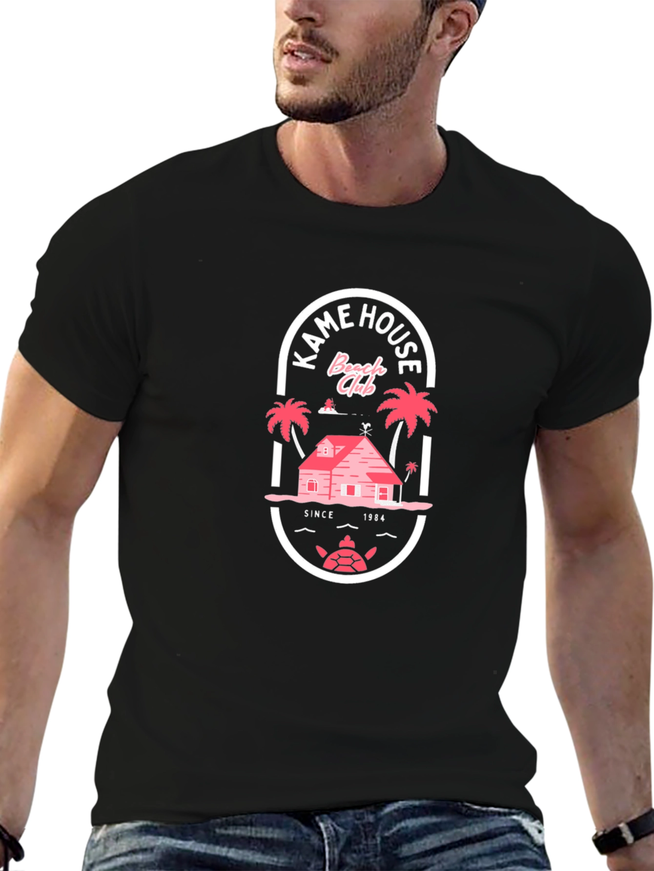Kame House Beach Club Black T-Shirt