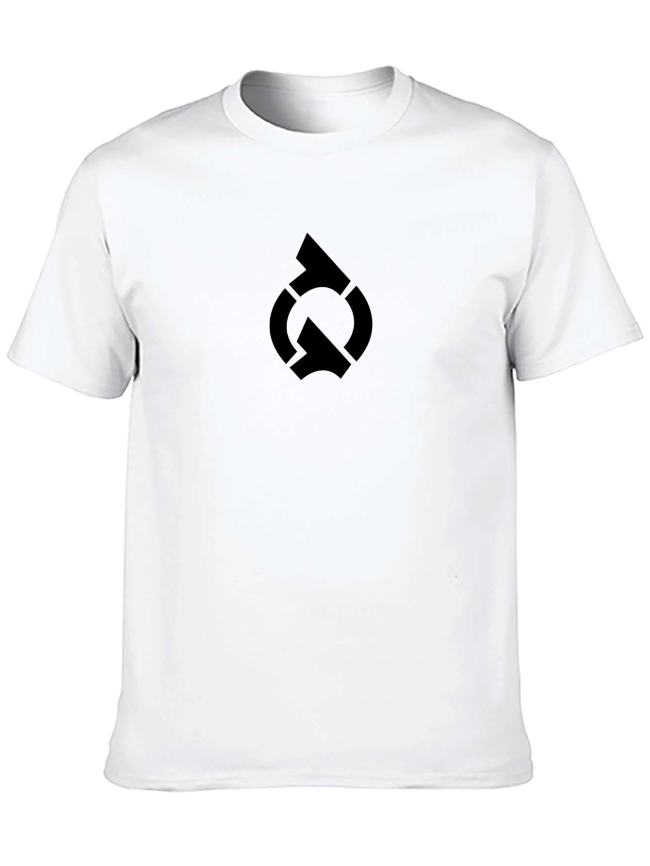 Black T-Shirt with Abstract Logo