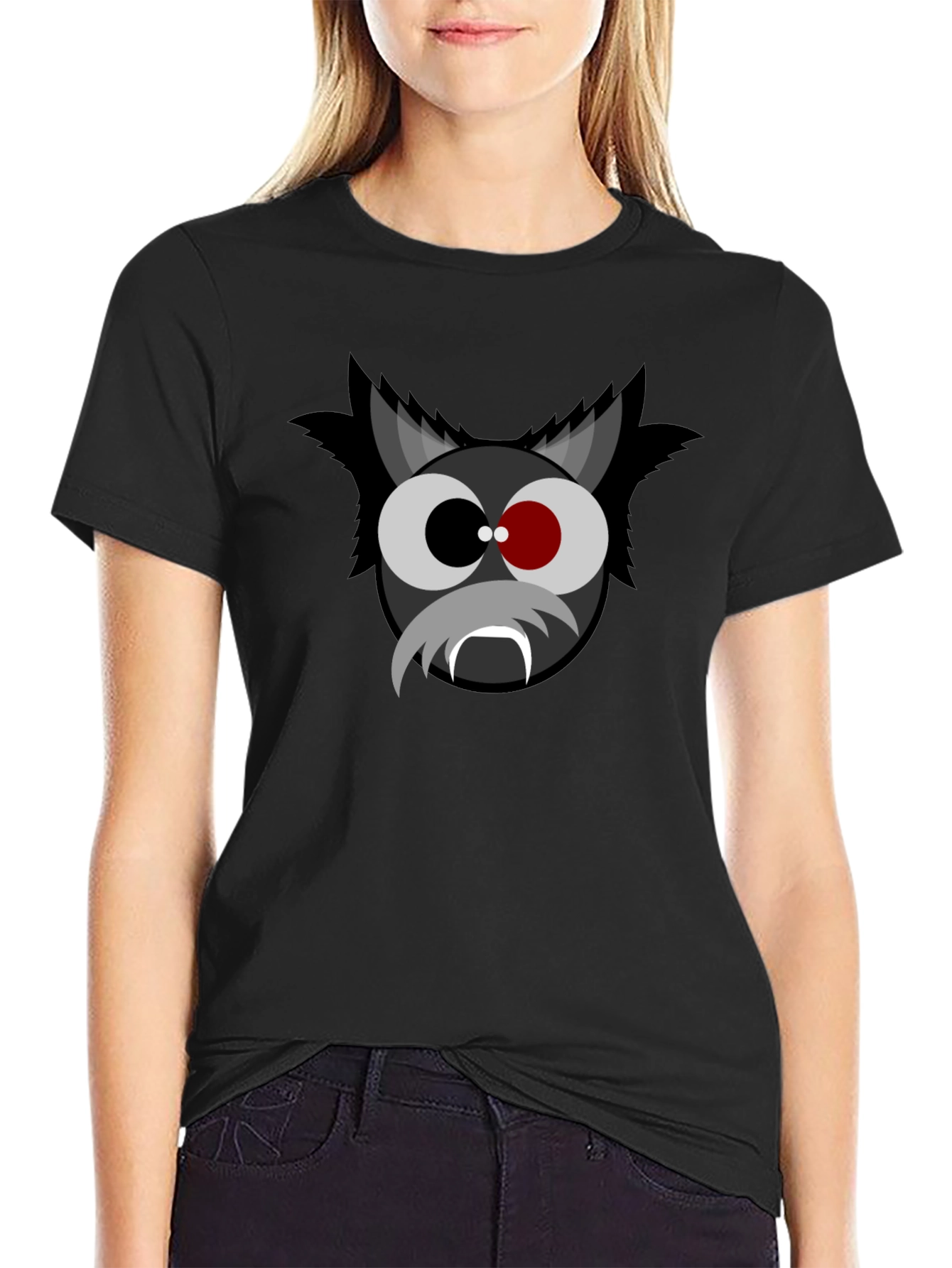 Cartoon Vampire T-Shirt - Black