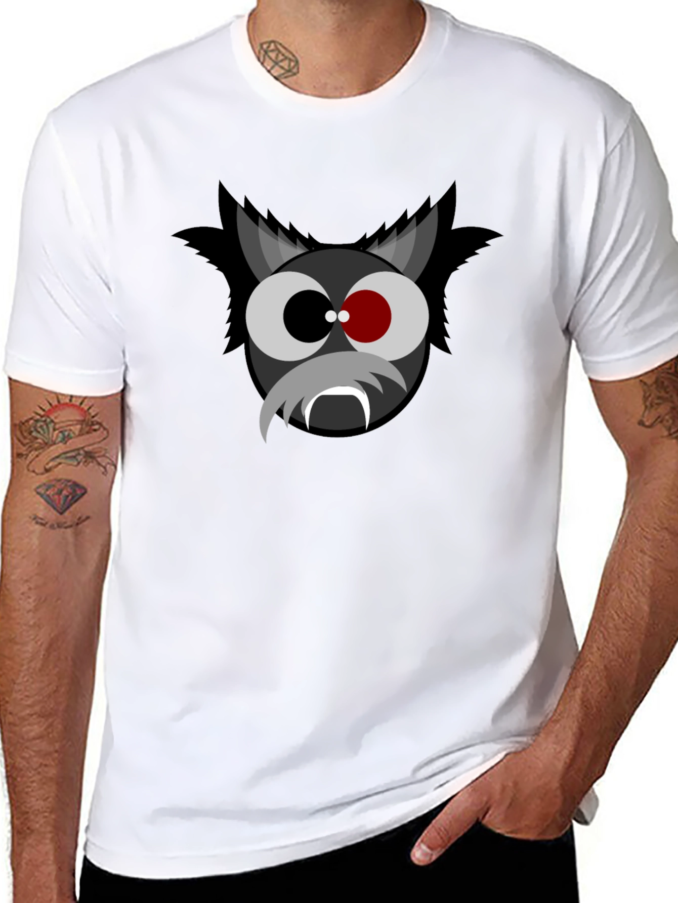 Cartoon Vampire T-Shirt - Black