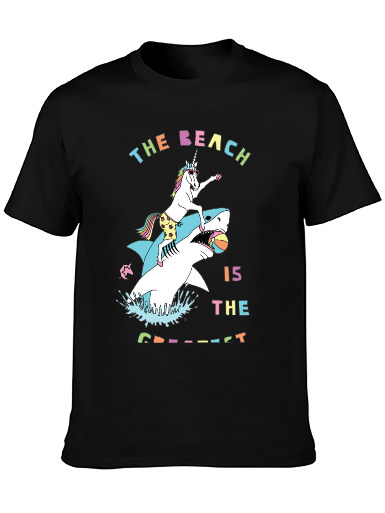 Unicorn Shark Beach T-Shirt - Greatest