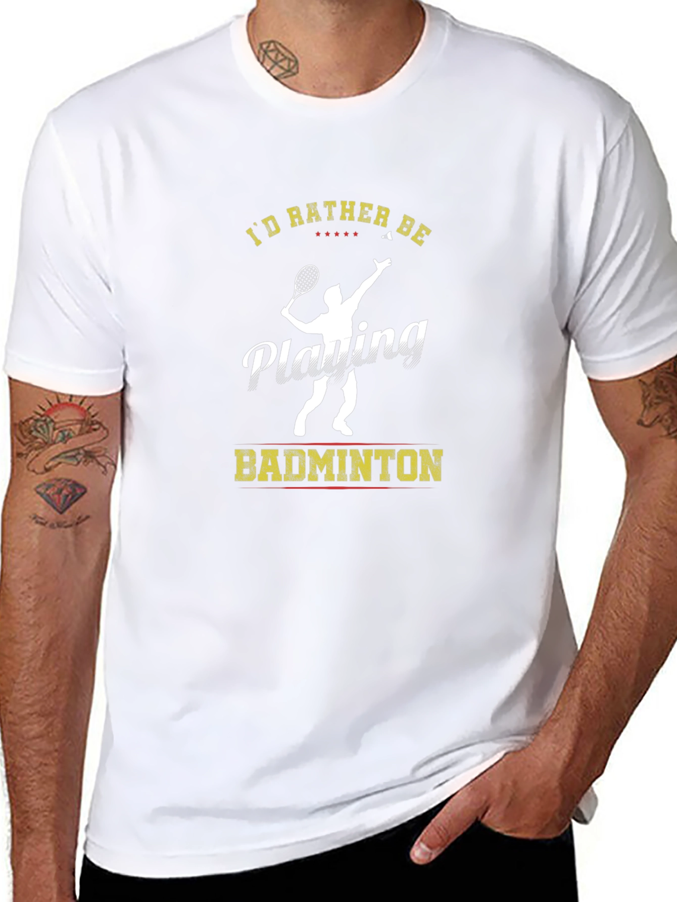 Id Rather Be Playing Badminton T-Shirt