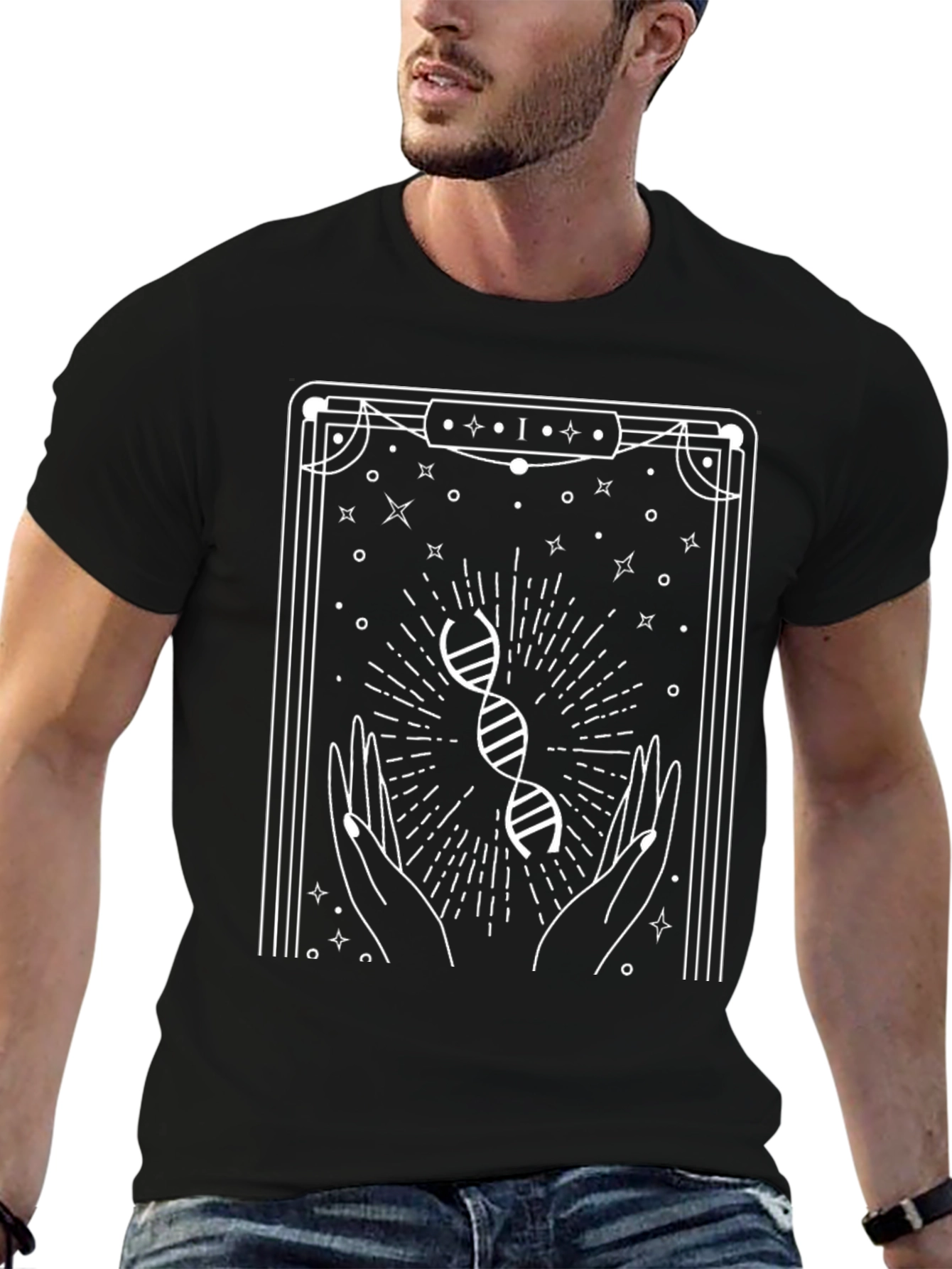 DNA Hands Black Graphic Tee