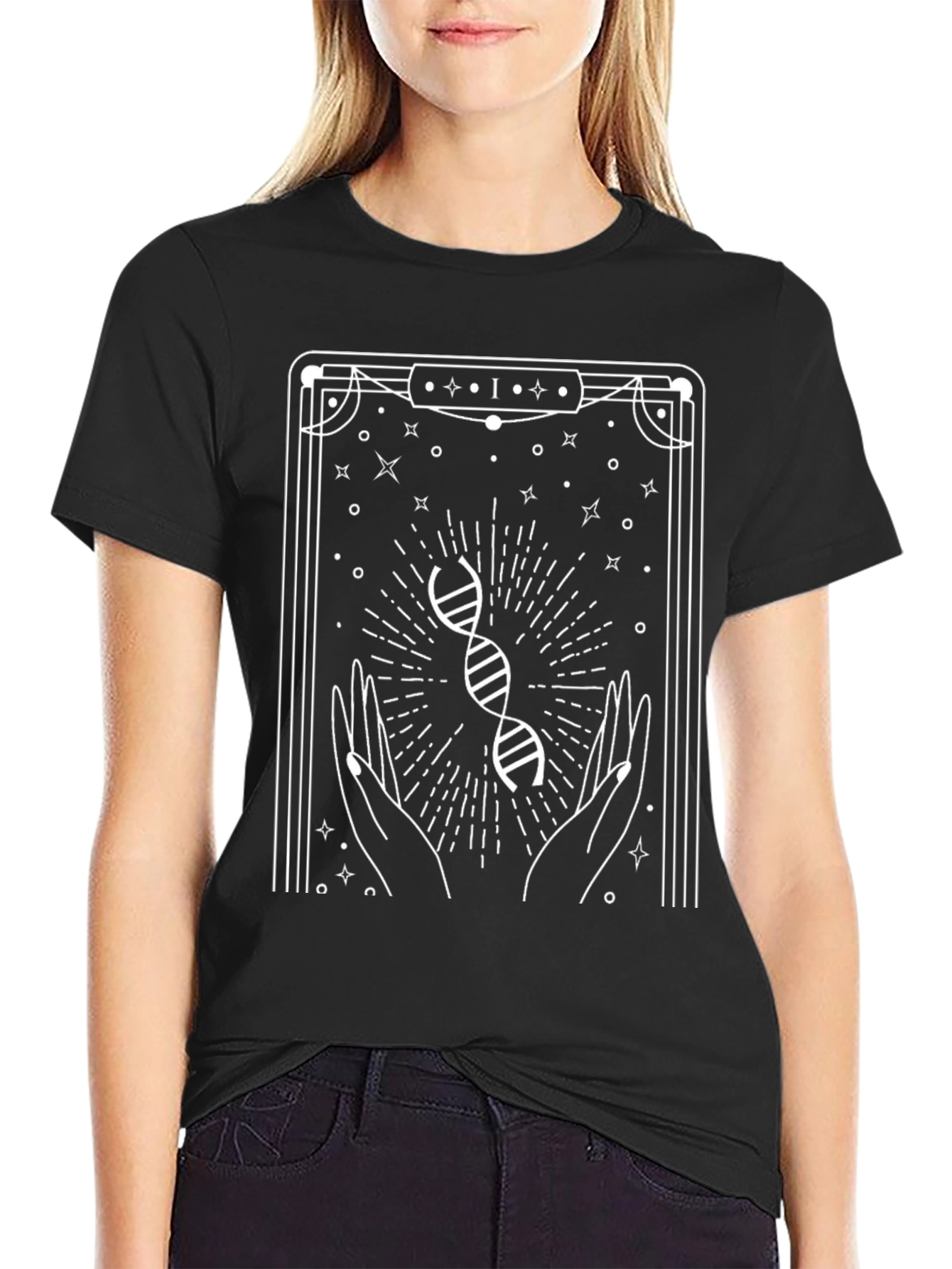 DNA Hands Black Graphic Tee