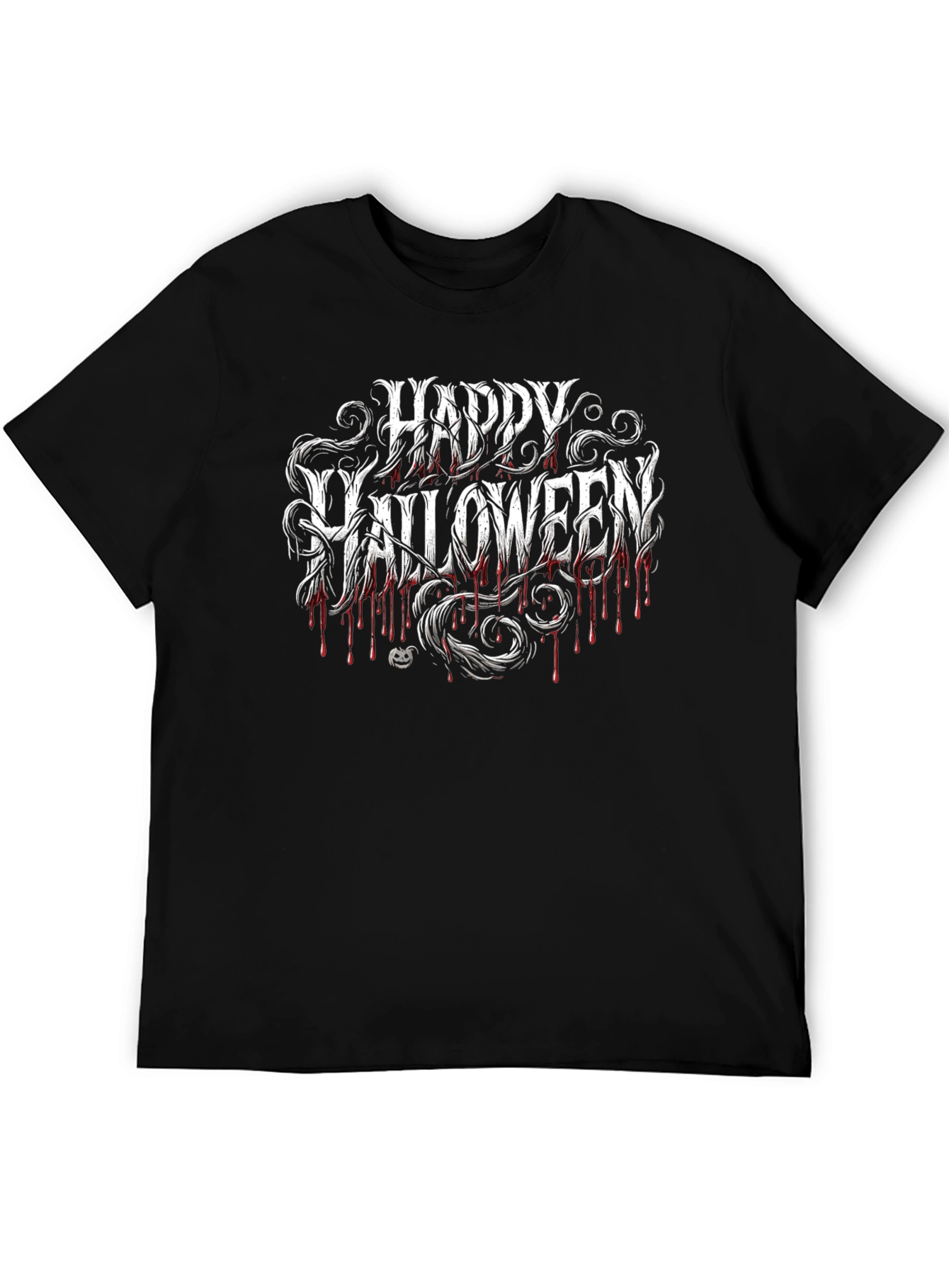 Happy Halloween Graphic Tee - Mens Black T-Shirt