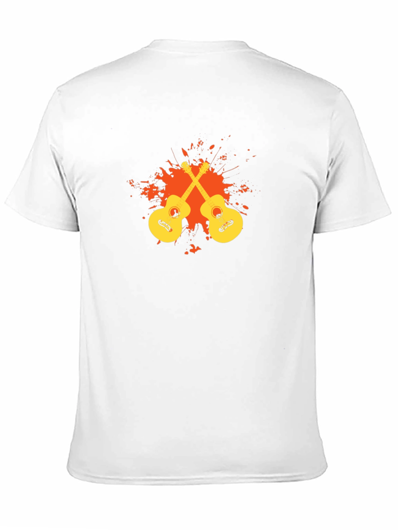Black T-Shirt with Guitar Graphic