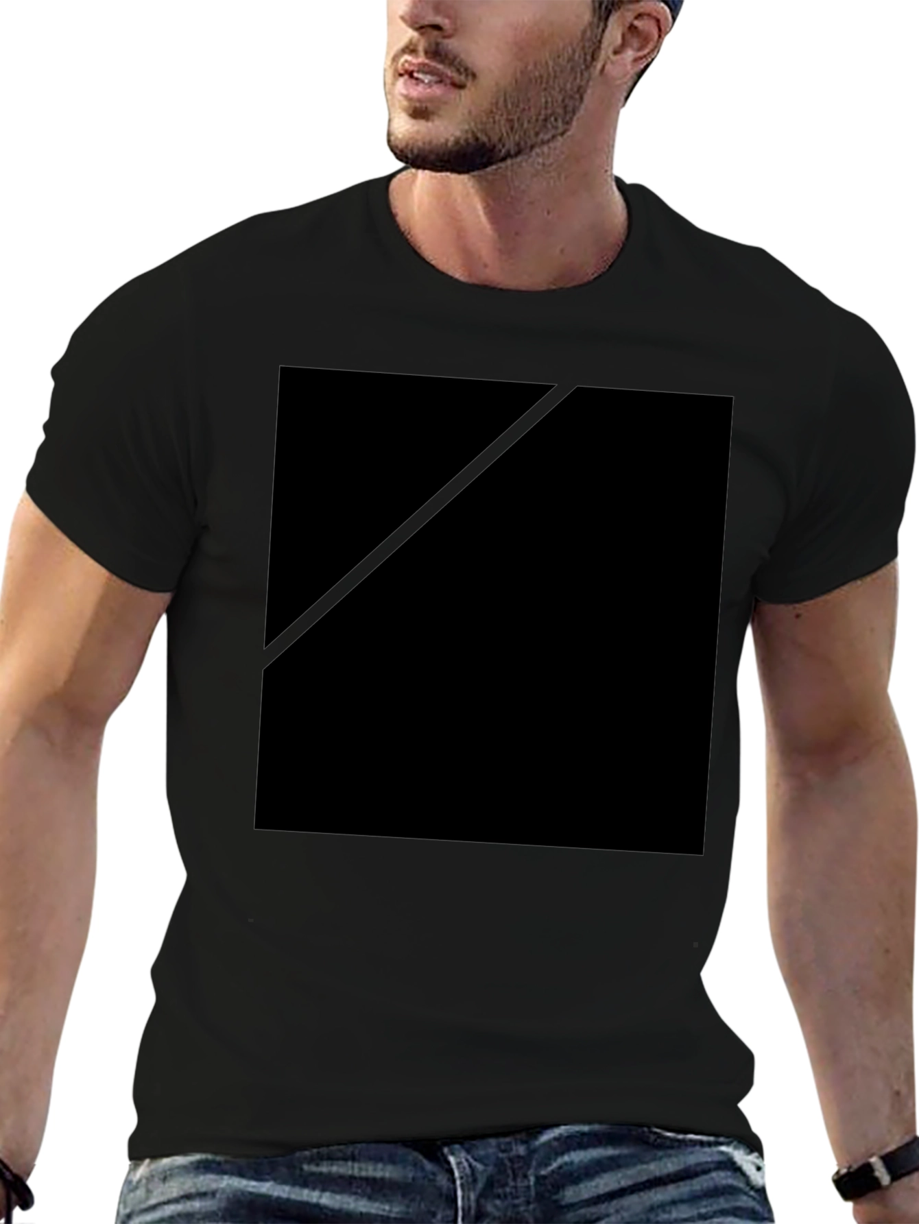 Black Crew Neck Casual T-Shirt