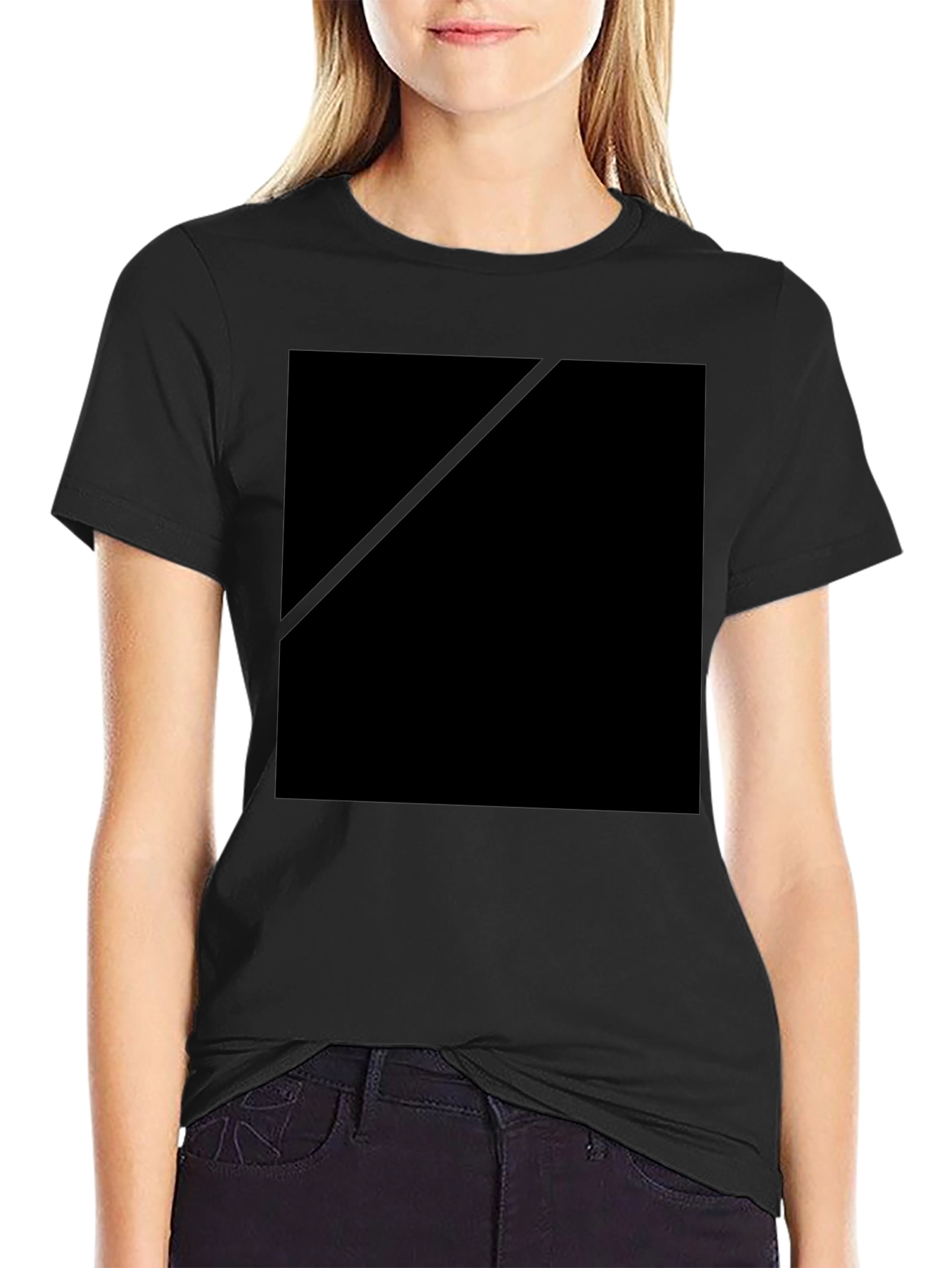Black Crew Neck Casual T-Shirt